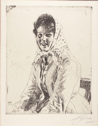 ANDERS ZORN Two etchings.